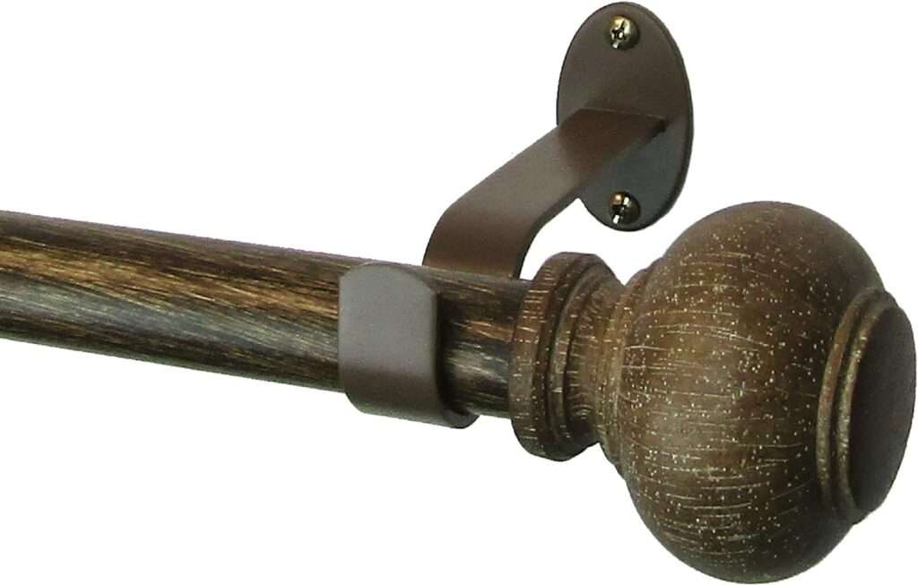 Elrene Home Rhinebeck Single Faux Wood Curtain Rod