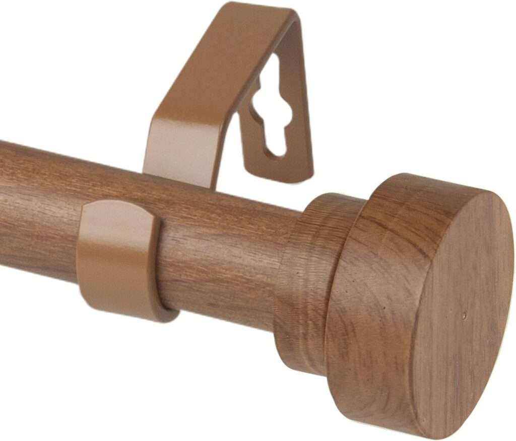 Rod Desyne W100-37-66W3 Faux Wood Curtain Rod