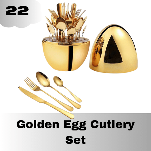 Golden Egg Cutlery Set