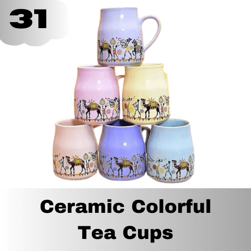 Ceramic Printed Tea Cups