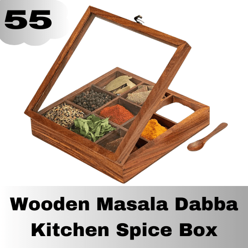 Wooden Masala Kitchen Spices Box