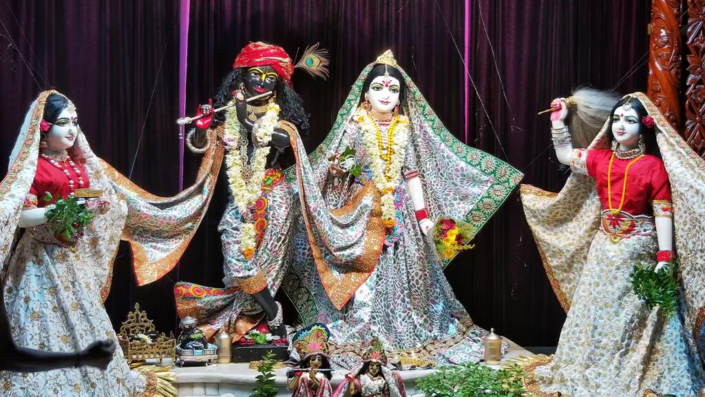 beautiful radha and krishna statue at siliguri iskcon mandir