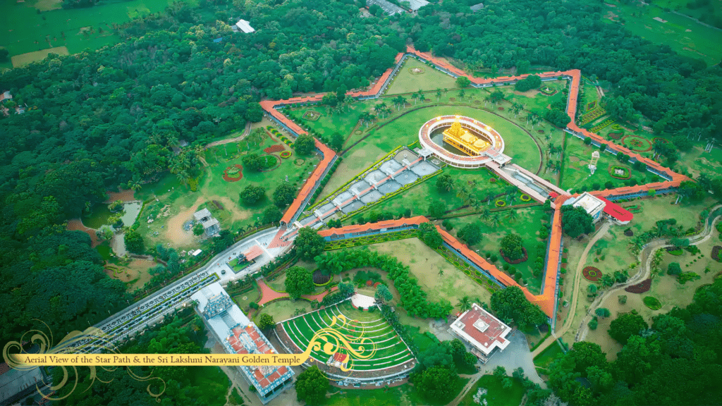 Sri Lakshmi Narayani Golden Temple Sri chakra architecture