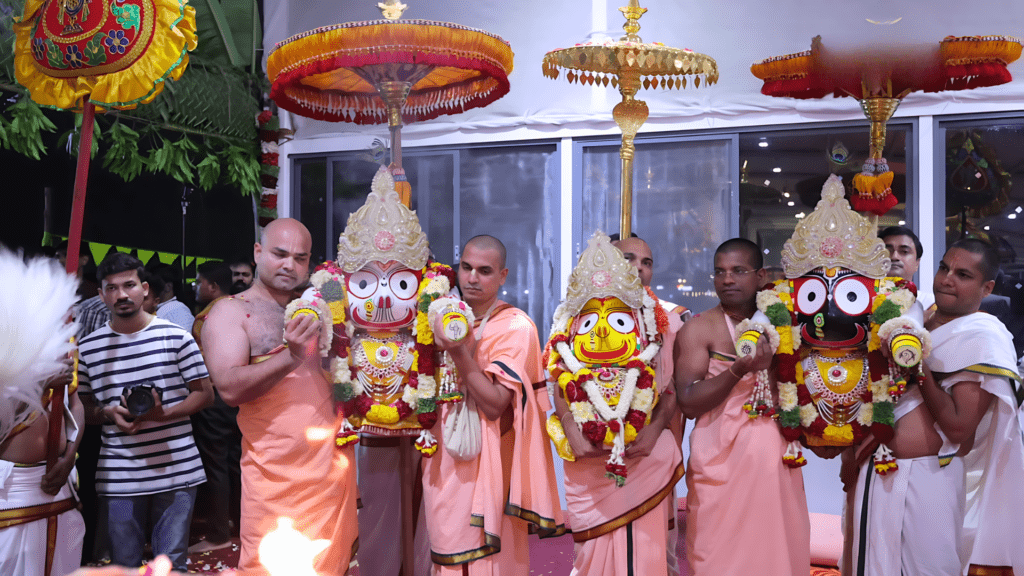 Pooja at Iskcon temple Vaikuntha Hill