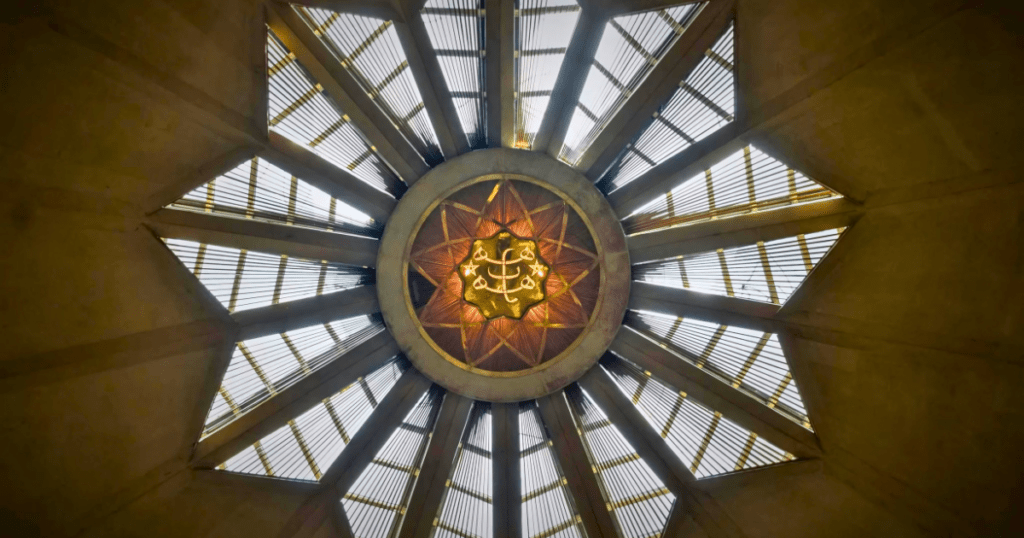 Lotus Temple Top from Inside