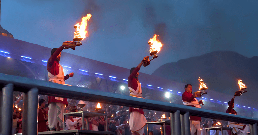 Aarti performed at Triveni ghat rishikesh